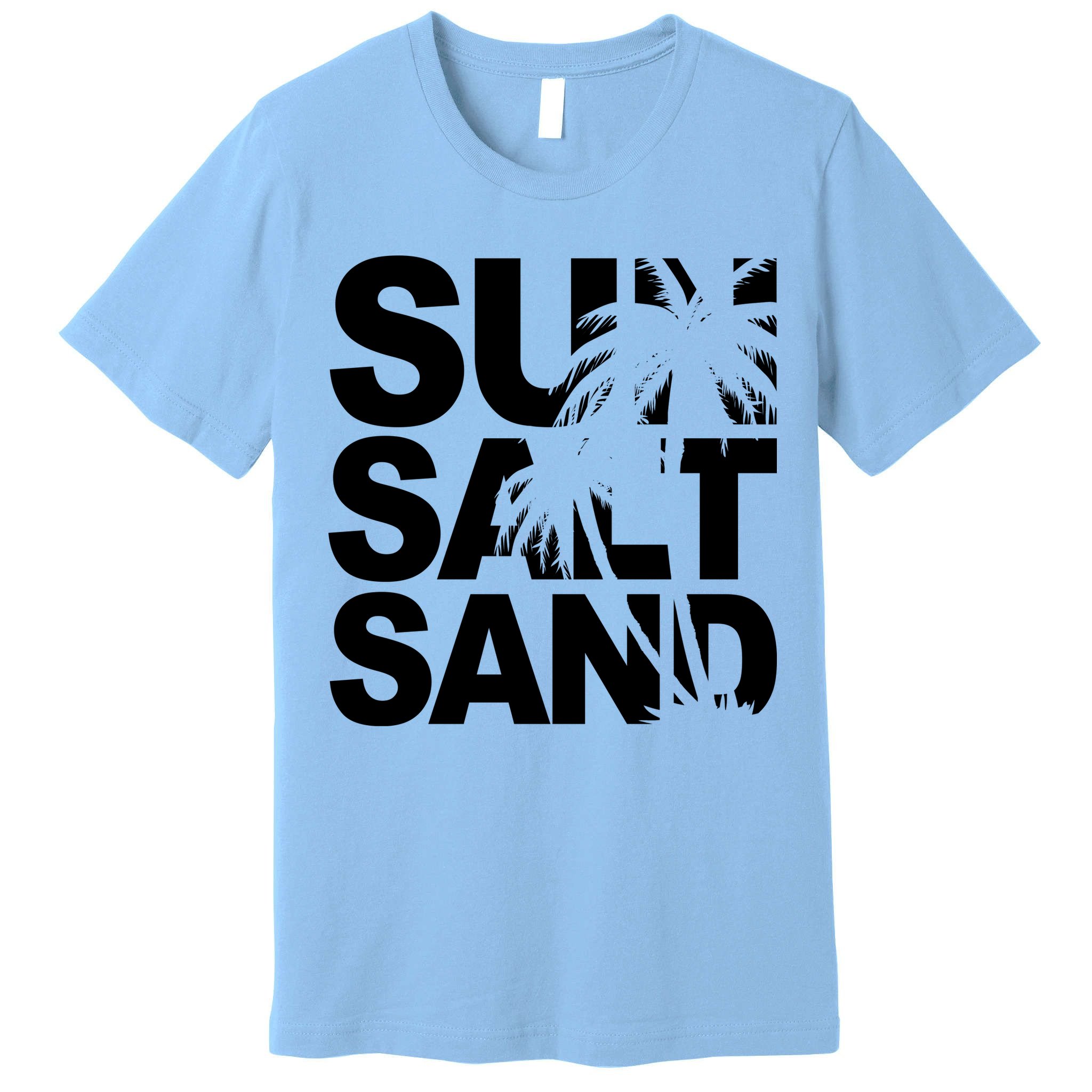 Sun Salt Sand Summer Palm Tree Premium T-Shirt