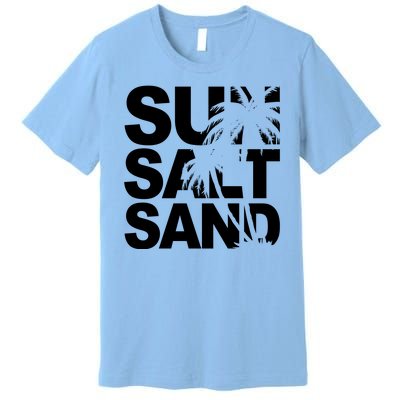 Sun Salt Sand Summer Palm Tree Premium T-Shirt