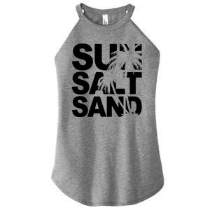 Sun Salt Sand Summer Palm Tree Women's Perfect Tri Rocker Tank