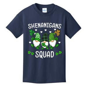 Shenanigans Squad St Patricks Day Gnomes Green Proud Irish Kids T-Shirt