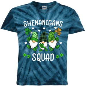 Shenanigans Squad St Patricks Day Gnomes Green Proud Irish Kids Tie-Dye T-Shirt