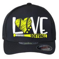 Softball Saying Flexfit Unipanel Trucker Cap