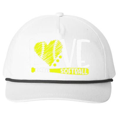 Softball Saying Snapback Five-Panel Rope Hat