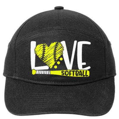 Softball Saying 7-Panel Snapback Hat