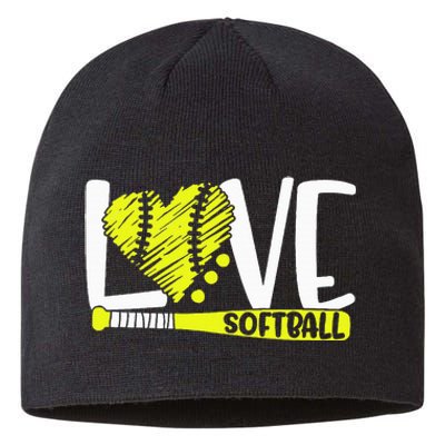 Softball Saying Sustainable Beanie