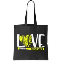 Softball Saying Tote Bag