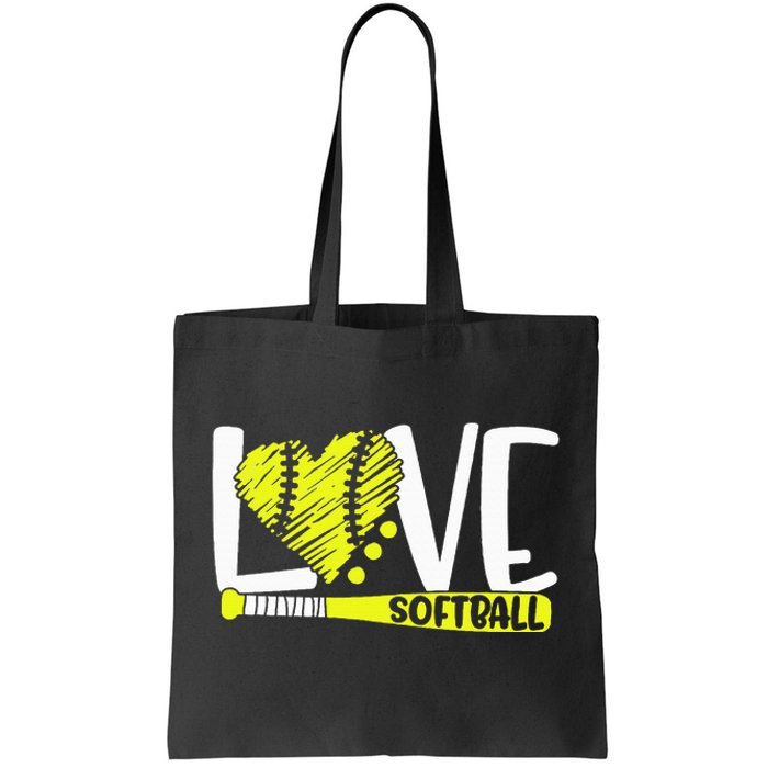 Softball Saying Tote Bag