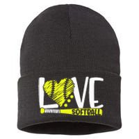 Softball Saying Sustainable Knit Beanie