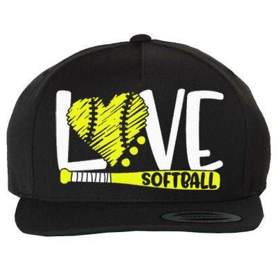 Softball Saying Wool Snapback Cap