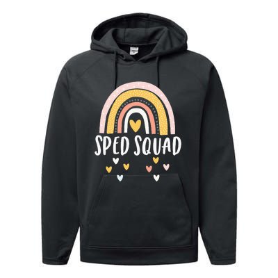 Sped Squad Special Education Teacher Sped Ed Teacher Gift Performance Fleece Hoodie