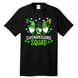 Shenanigans Squad St Patricks Day Gnomes Green Proud Irish Tall T-Shirt