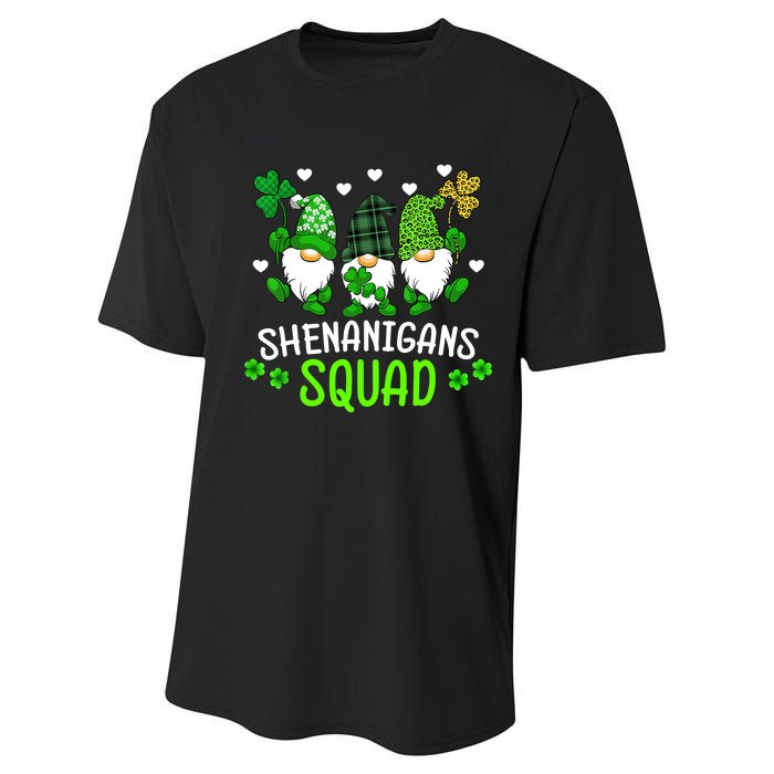 Shenanigans Squad St Patricks Day Gnomes Green Proud Irish Performance Sprint T-Shirt