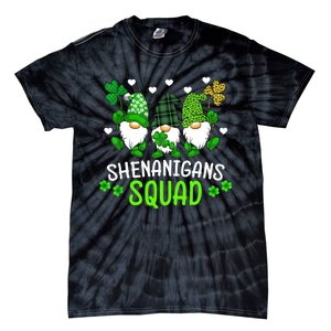 Shenanigans Squad St Patricks Day Gnomes Green Proud Irish Tie-Dye T-Shirt