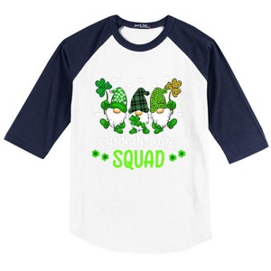 Shenanigans Squad St Patricks Day Gnomes Green Proud Irish Baseball Sleeve Shirt