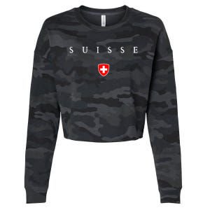 Switzerland Suisse Cropped Pullover Crew