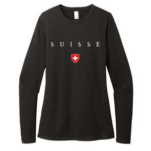 Switzerland Suisse Womens CVC Long Sleeve Shirt