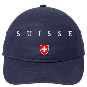 Switzerland Suisse 7-Panel Snapback Hat