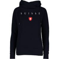 Switzerland Suisse Womens Funnel Neck Pullover Hood