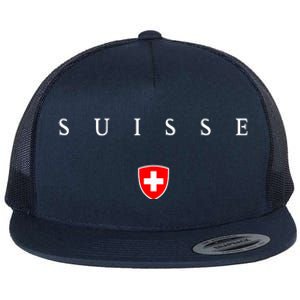 Switzerland Suisse Flat Bill Trucker Hat