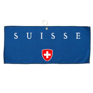 Switzerland Suisse Large Microfiber Waffle Golf Towel