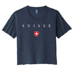 Switzerland Suisse Women's Crop Top Tee