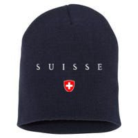 Switzerland Suisse Short Acrylic Beanie