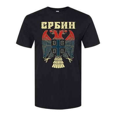 Serbia Srbija Serbian Serbian Eagle Flag Cccc Cyrillic Softstyle CVC T-Shirt