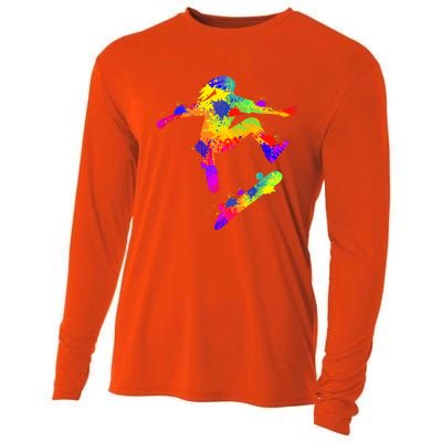 Skateboarder Skater Skateboard Skateboarding Great Gift Cooling Performance Long Sleeve Crew