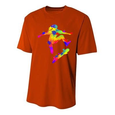 Skateboarder Skater Skateboard Skateboarding Great Gift Performance Sprint T-Shirt