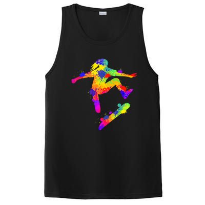 Skateboarder Skater Skateboard Skateboarding Great Gift PosiCharge Competitor Tank