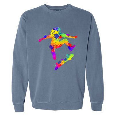 Skateboarder Skater Skateboard Skateboarding Great Gift Garment-Dyed Sweatshirt