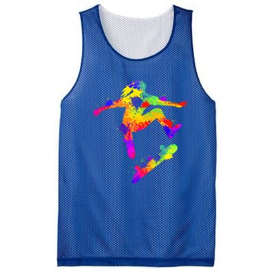 Skateboarder Skater Skateboard Skateboarding Great Gift Mesh Reversible Basketball Jersey Tank