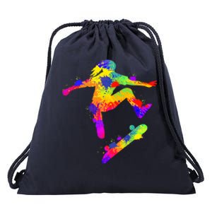 Skateboarder Skater Skateboard Skateboarding Great Gift Drawstring Bag