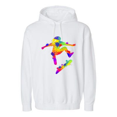 Skateboarder Skater Skateboard Skateboarding Great Gift Garment-Dyed Fleece Hoodie