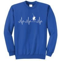 Skiing Skiing Skiing Skiers Winter Sports Heartbeat Meaningful Gift Tall Sweatshirt