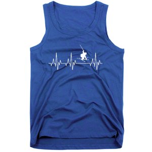 Skiing Skiing Skiing Skiers Winter Sports Heartbeat Meaningful Gift Tank Top