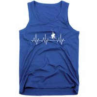 Skiing Skiing Skiing Skiers Winter Sports Heartbeat Meaningful Gift Tank Top