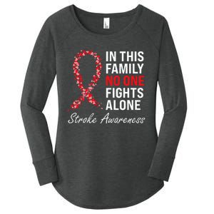 Stroke Survivor Stroke Awareness Red Ribbon Women's Perfect Tri Tunic Long Sleeve Shirt