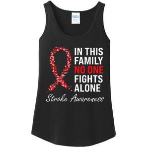 Stroke Survivor Stroke Awareness Red Ribbon Ladies Essential Tank