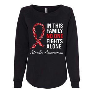 Stroke Survivor Stroke Awareness Red Ribbon Womens California Wash Sweatshirt