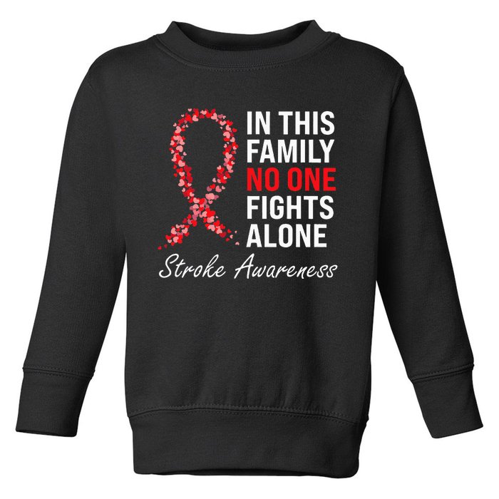 Stroke Survivor Stroke Awareness Red Ribbon Toddler Sweatshirt