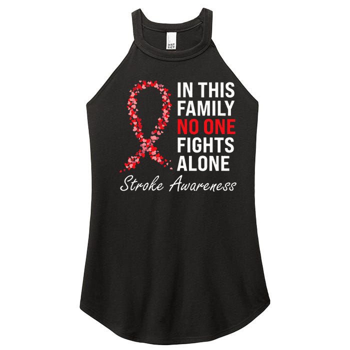 Stroke Survivor Stroke Awareness Red Ribbon Women's Perfect Tri Rocker Tank