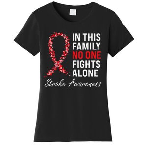 Stroke Survivor Stroke Awareness Red Ribbon Women's T-Shirt