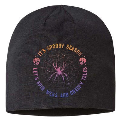 Spooky Season Spin Webs Creepy Tales Halloween Spider Lover Sustainable Beanie