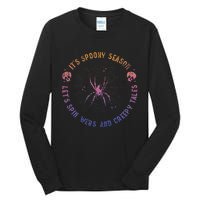 Spooky Season Spin Webs Creepy Tales Halloween Spider Lover Tall Long Sleeve T-Shirt