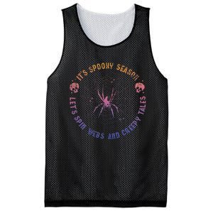 Spooky Season Spin Webs Creepy Tales Halloween Spider Lover Mesh Reversible Basketball Jersey Tank