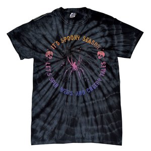 Spooky Season Spin Webs Creepy Tales Halloween Spider Lover Tie-Dye T-Shirt