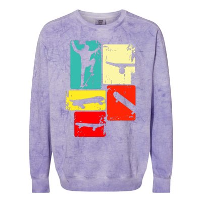 Skater Skateboarder Colorblast Crewneck Sweatshirt