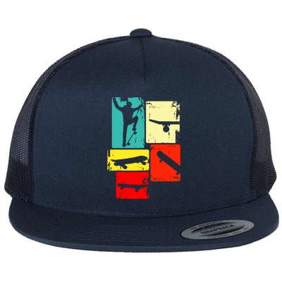 Skater Skateboarder Flat Bill Trucker Hat