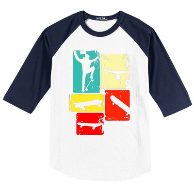 Skater Skateboarder Baseball Sleeve Shirt